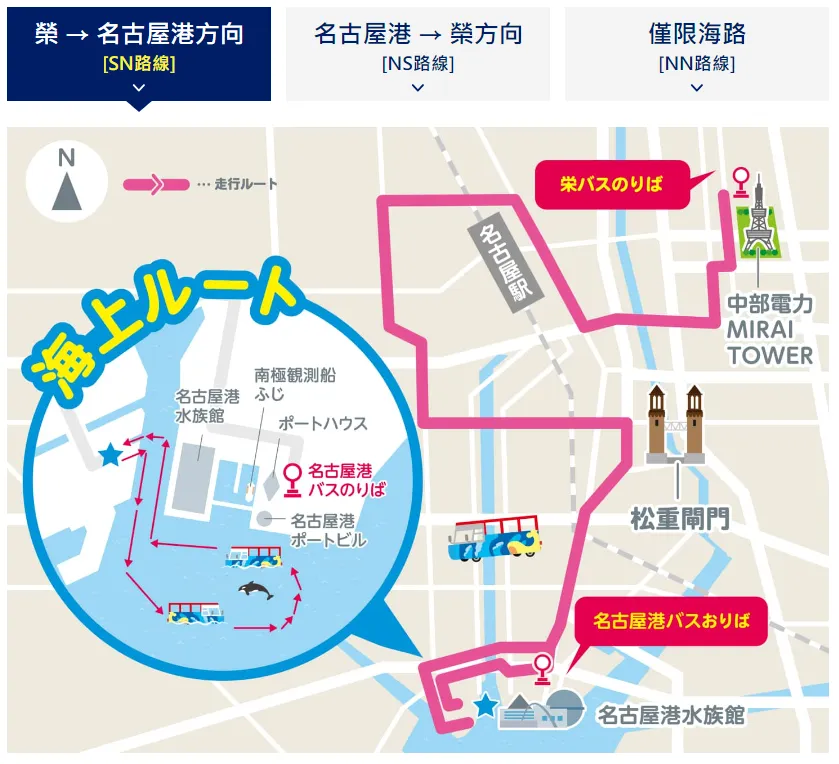 名古屋海洋騎士 MARINE RIDER - SN 路線