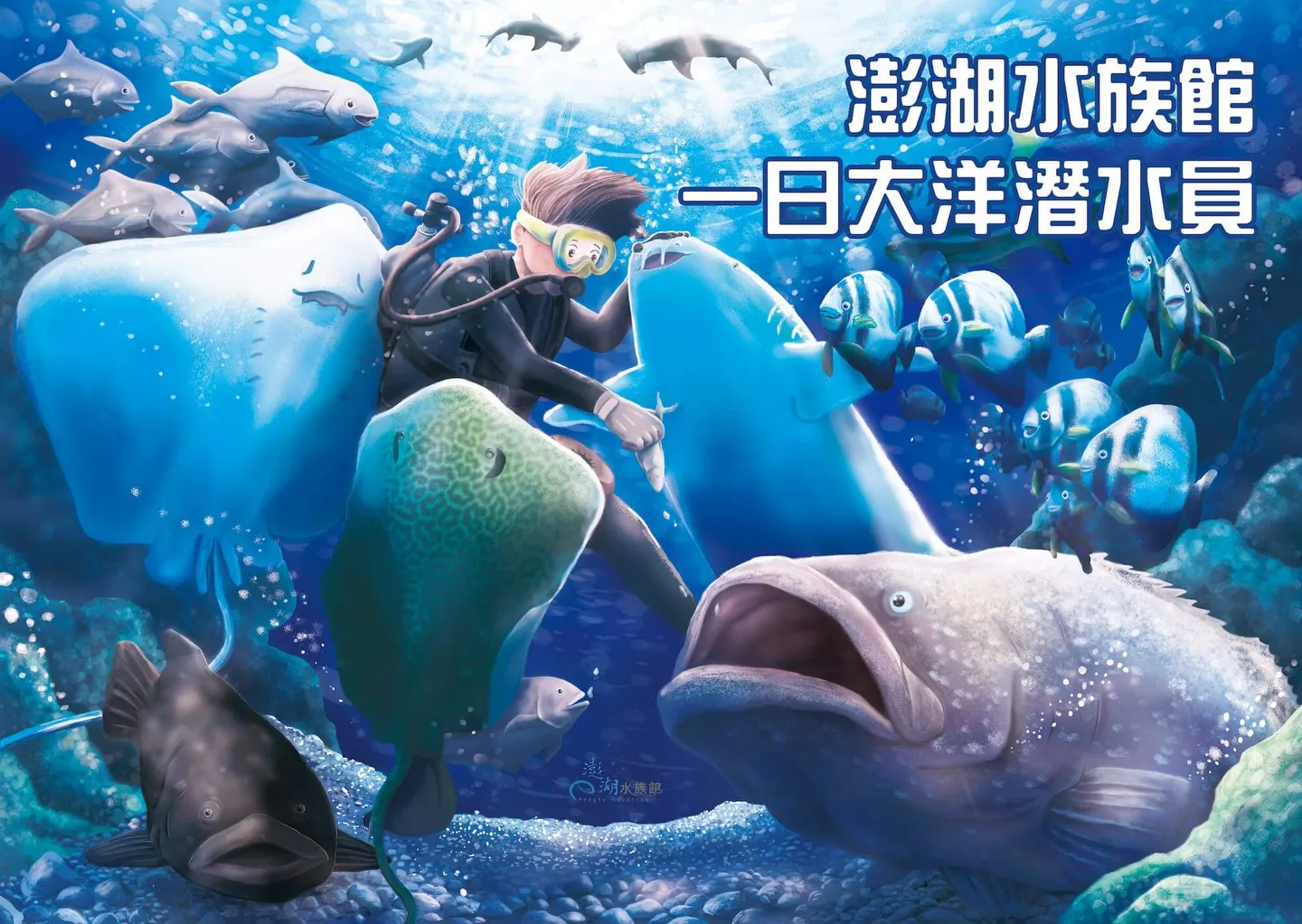 解鎖與護士鯊、魟魚、鎚頭鯊共潛的夢想就在臺灣，澎湖水族館開放倒數中